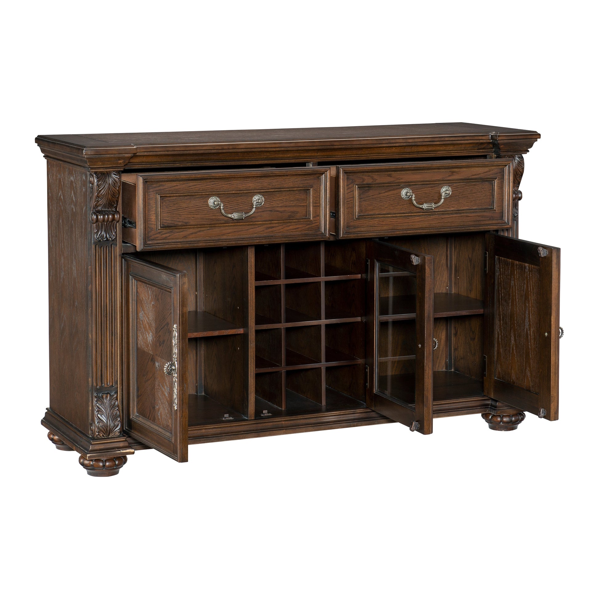Bergen Dark Oak Server - 5829-40 - Luna Furniture - Dallas Store