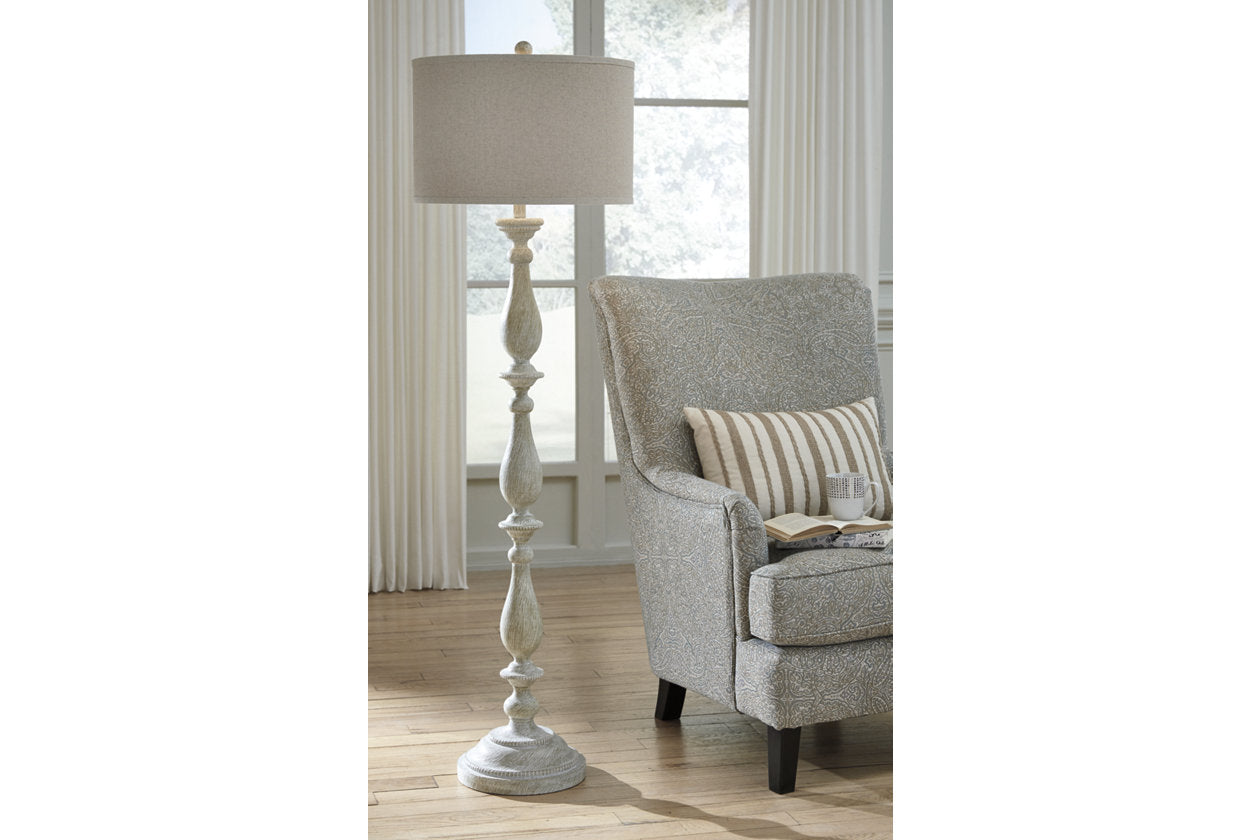 Bernadate Whitewash Floor Lamp - L235341 - Luna Furniture - Dallas Store