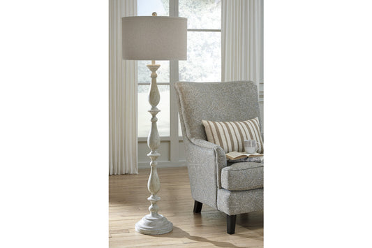 Bernadate Whitewash Floor Lamp - L235341 - Luna Furniture - Dallas Store