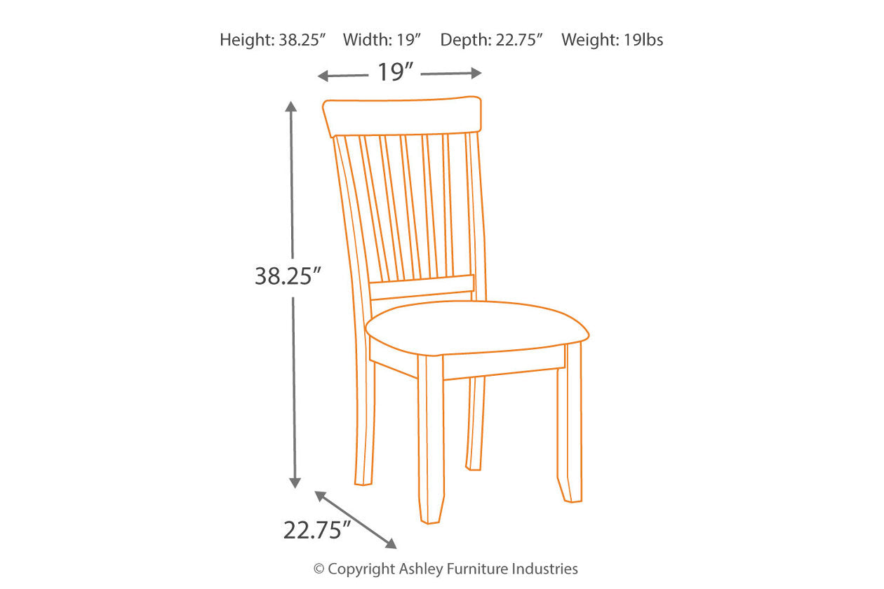 Berringer Rustic Brown Dining Chair, Set of 2 - D199-01 - Luna Furniture - Dallas Store
