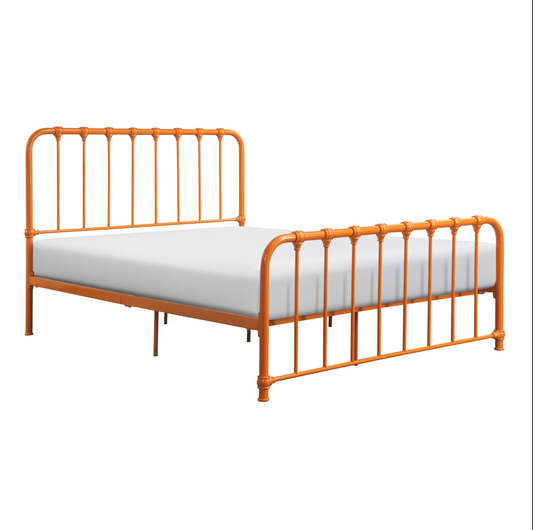 Bethany Orange Queen Metal Platform Bed - 1571RN-1 - Luna Furniture - Dallas Store