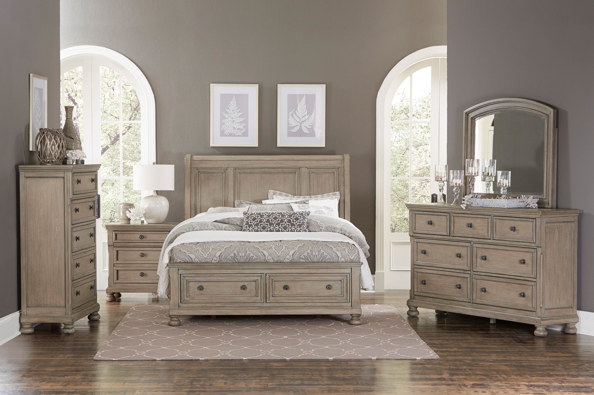 Bethel Wire Brushed Gray Nightstand - 2259GY-4 - Luna Furniture - Dallas Store