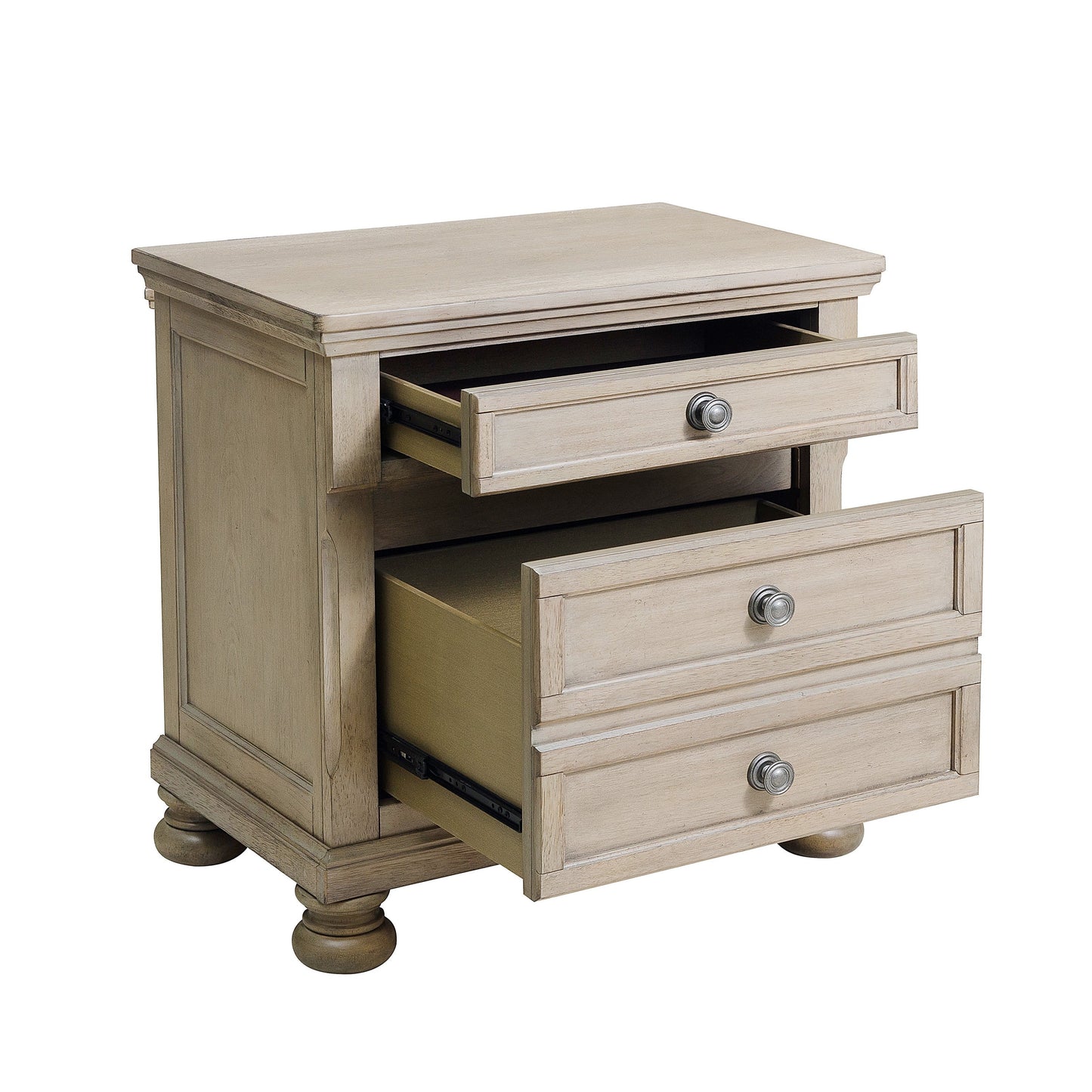Bethel Wire Brushed Gray Nightstand - 2259GY-4 - Luna Furniture - Dallas Store