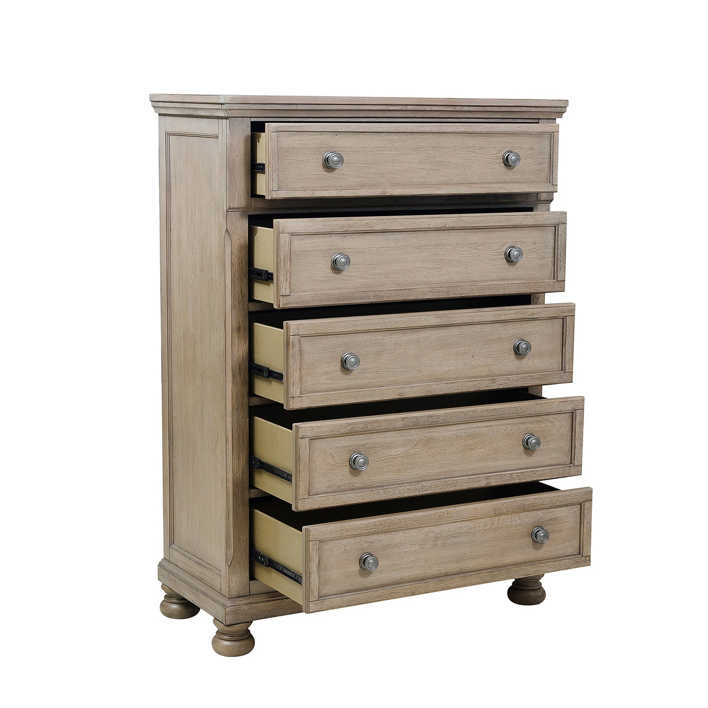 Bethel Wire Brushed Gray Sleigh Storage Platform Bedroom Set - SET | 2259GY-3 | 2259GY-5 | 2259GY-6 | 2259GY-4 | 2259GY-9 | 2259KGY-1 | 2259KGY-2 - Luna Furniture - Dallas Store