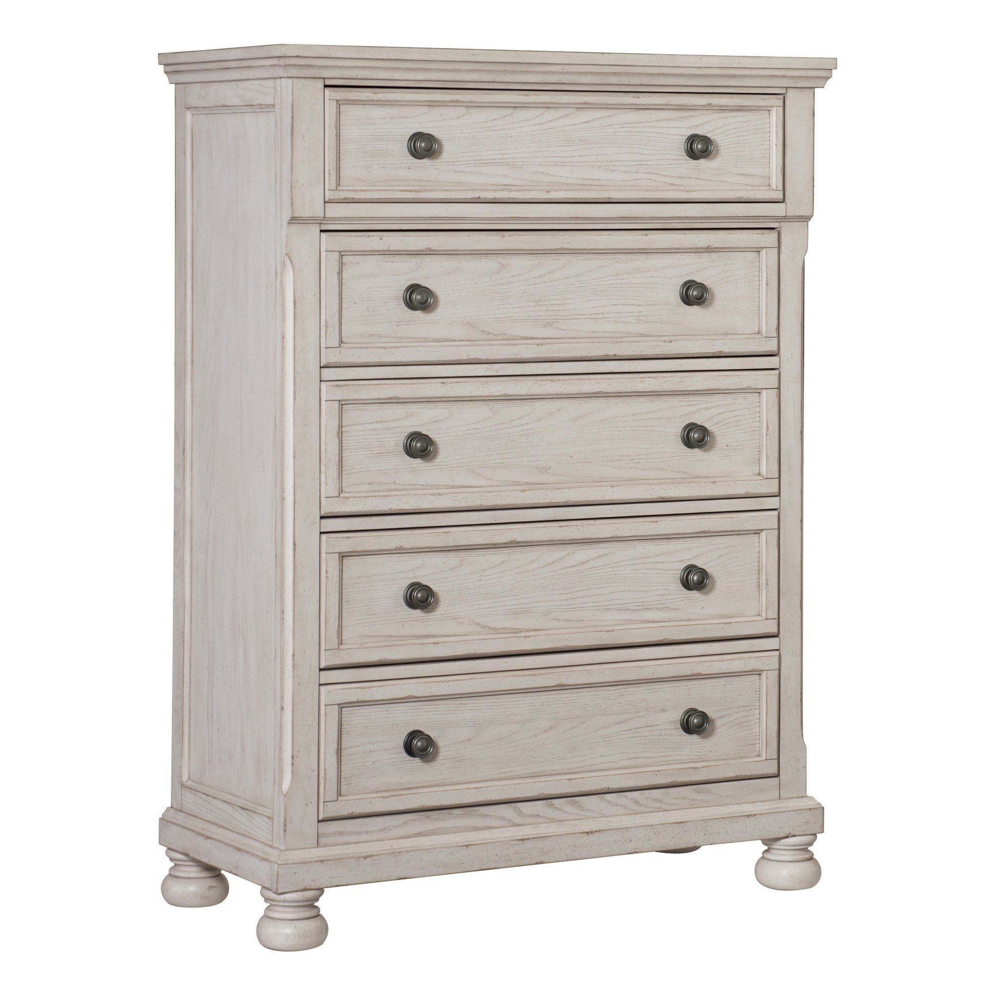 Bethel Wire Brushed White Chest - 2259W-9 - Luna Furniture - Dallas Store