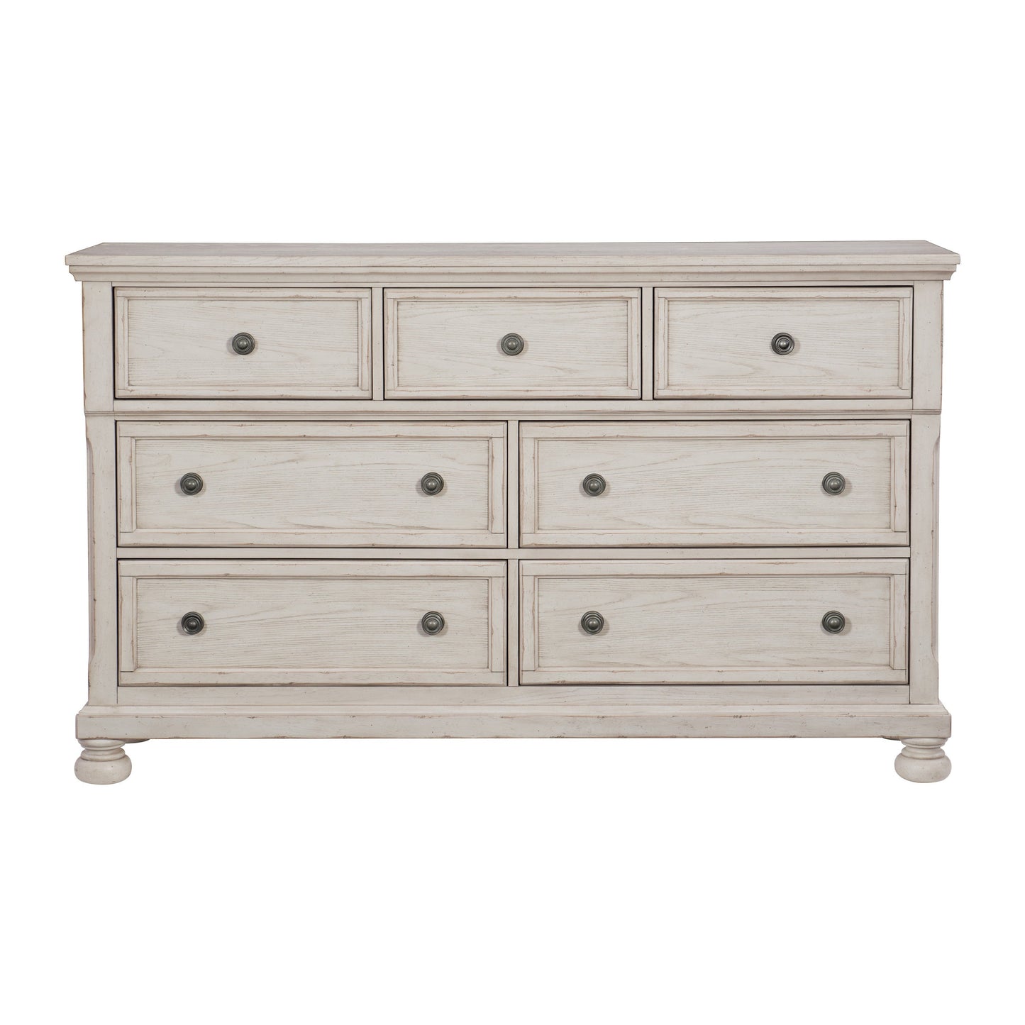 Bethel Wire Brushed White Dresser - 2259W-5 - Luna Furniture - Dallas Store