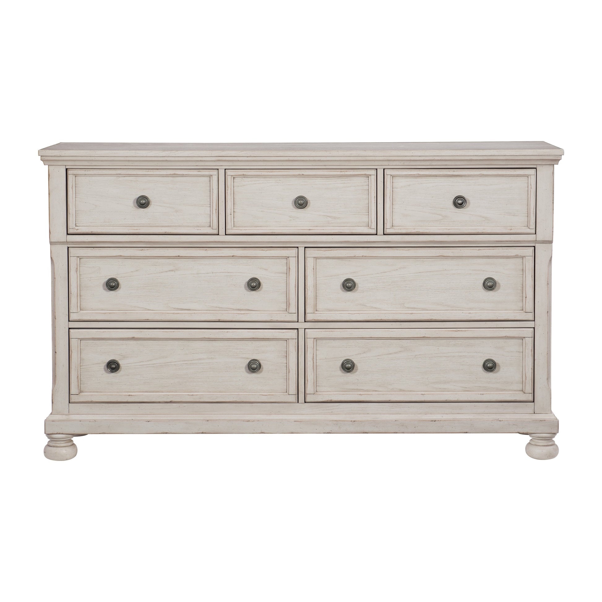 Bethel Wire Brushed White Dresser - 2259W-5 - Luna Furniture - Dallas Store