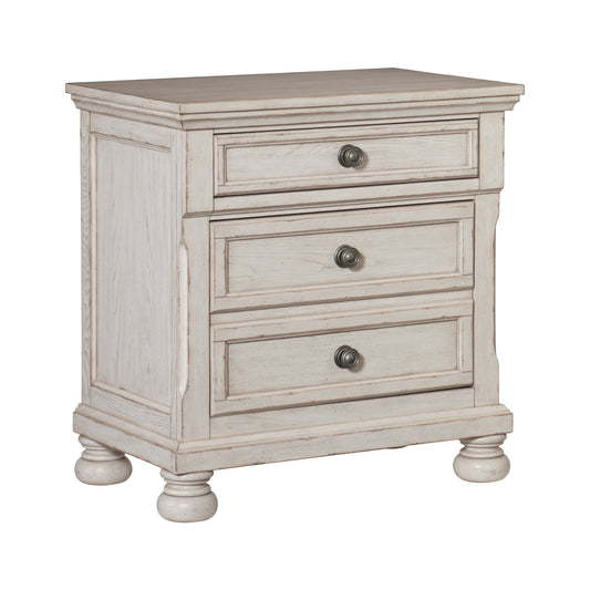 Bethel Wire Brushed White Nightstand - 2259W-4 - Luna Furniture - Dallas Store