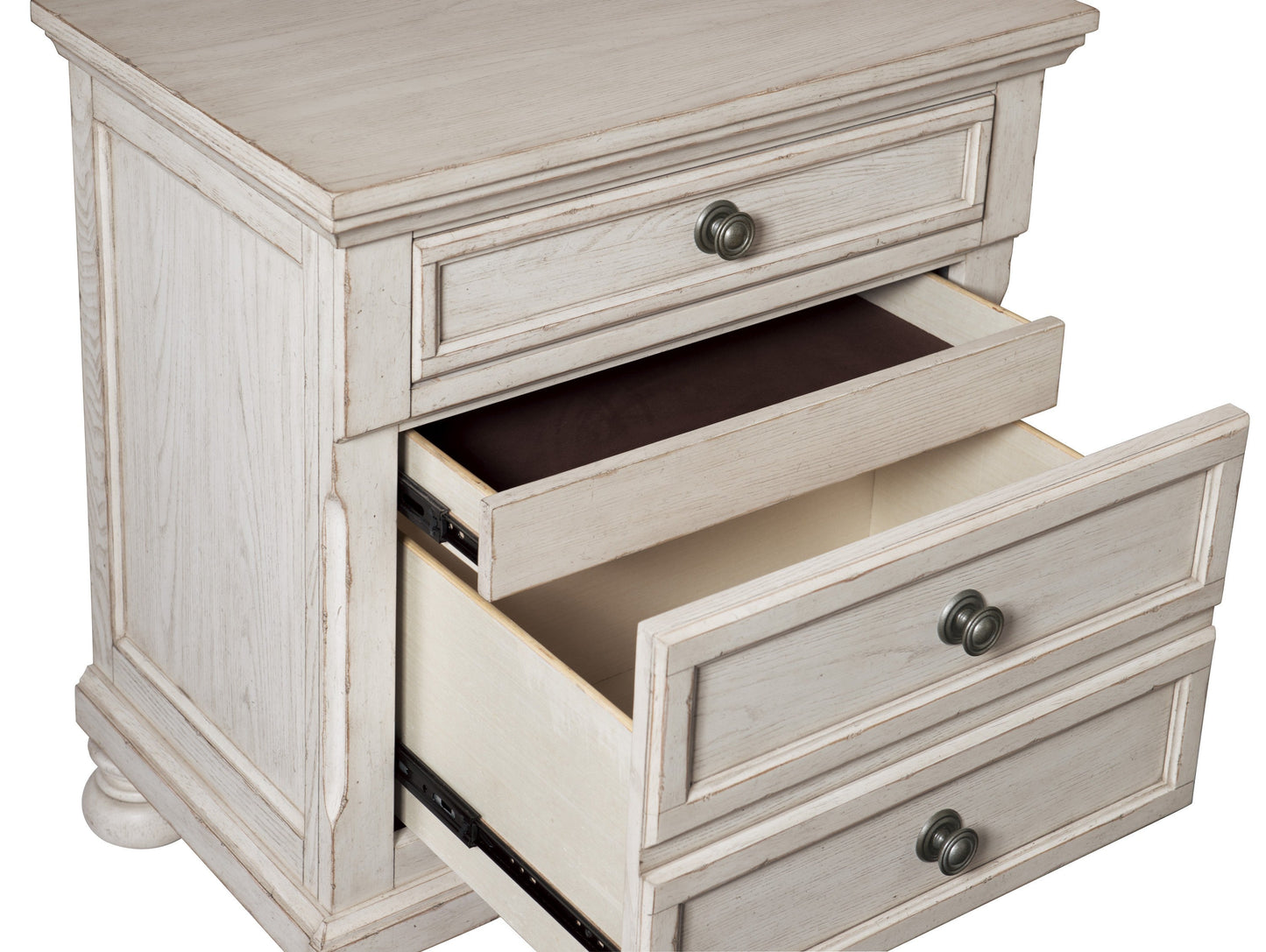 Bethel Wire Brushed White Nightstand - 2259W-4 - Luna Furniture - Dallas Store