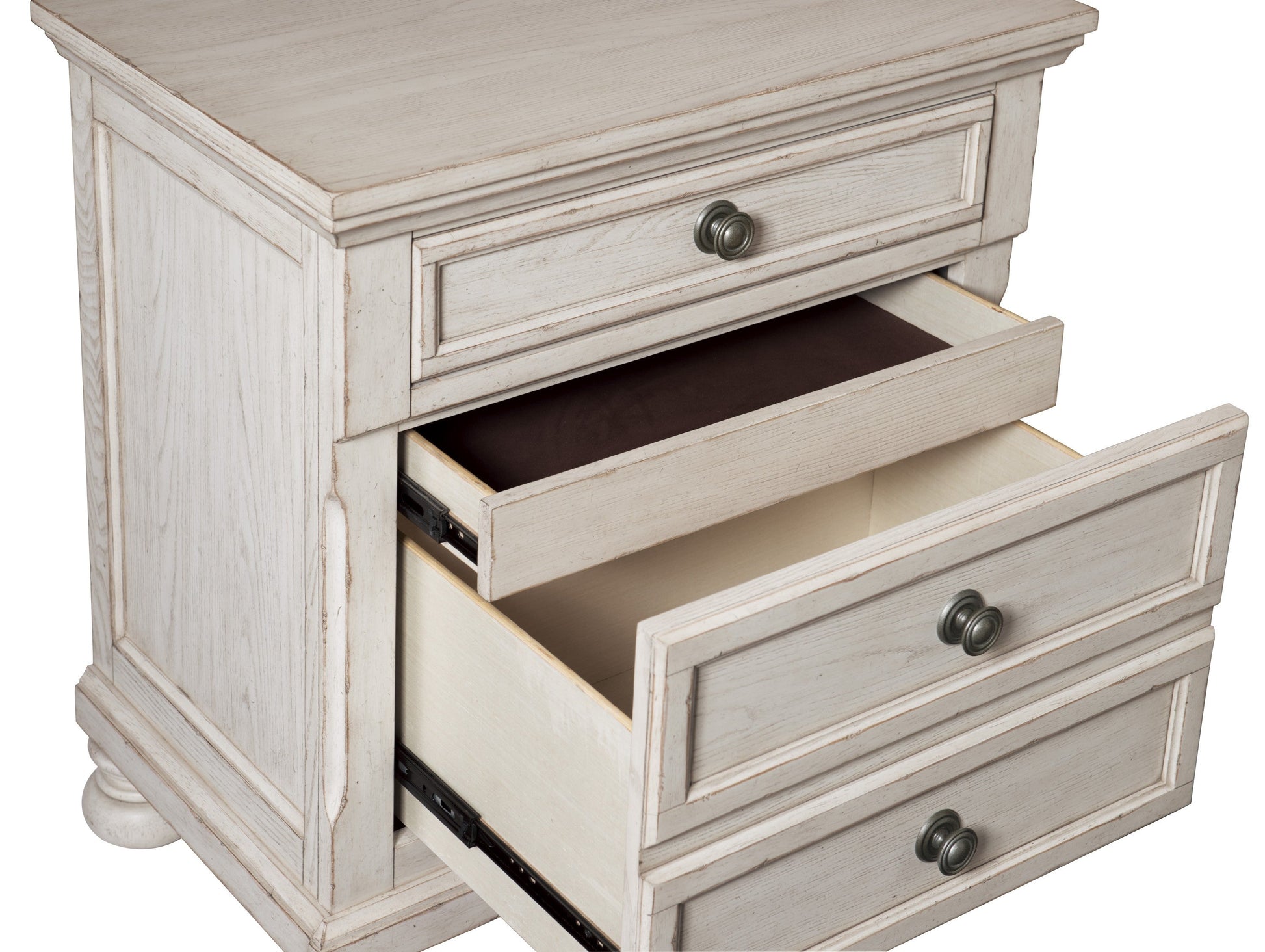 Bethel Wire Brushed White Nightstand - 2259W-4 - Luna Furniture - Dallas Store