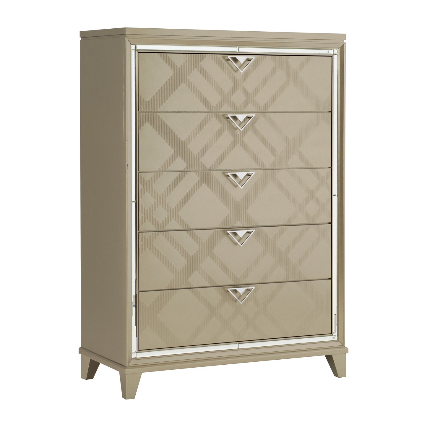 Bijou Champagne Chest - 1522-9 - Luna Furniture - Dallas Store