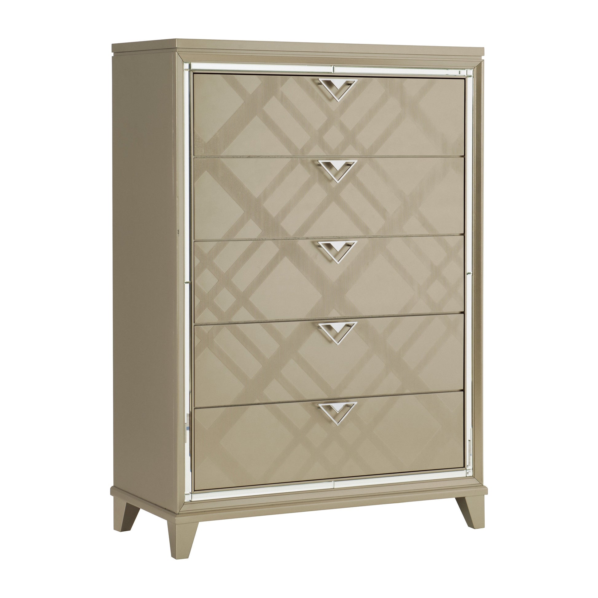 Bijou Champagne Chest - 1522-9 - Luna Furniture - Dallas Store