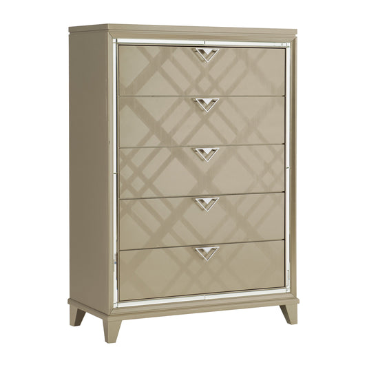 Bijou Champagne Chest - 1522-9 - Luna Furniture - Dallas Store