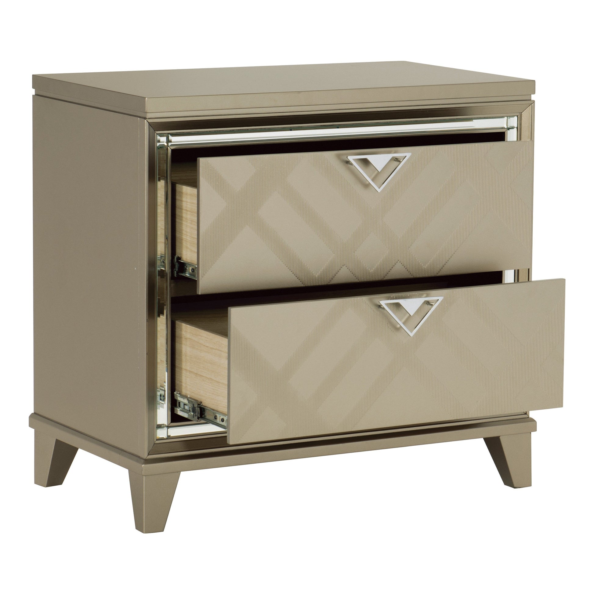 Bijou Champagne Nightstand - 1522-4 - Luna Furniture - Dallas Store