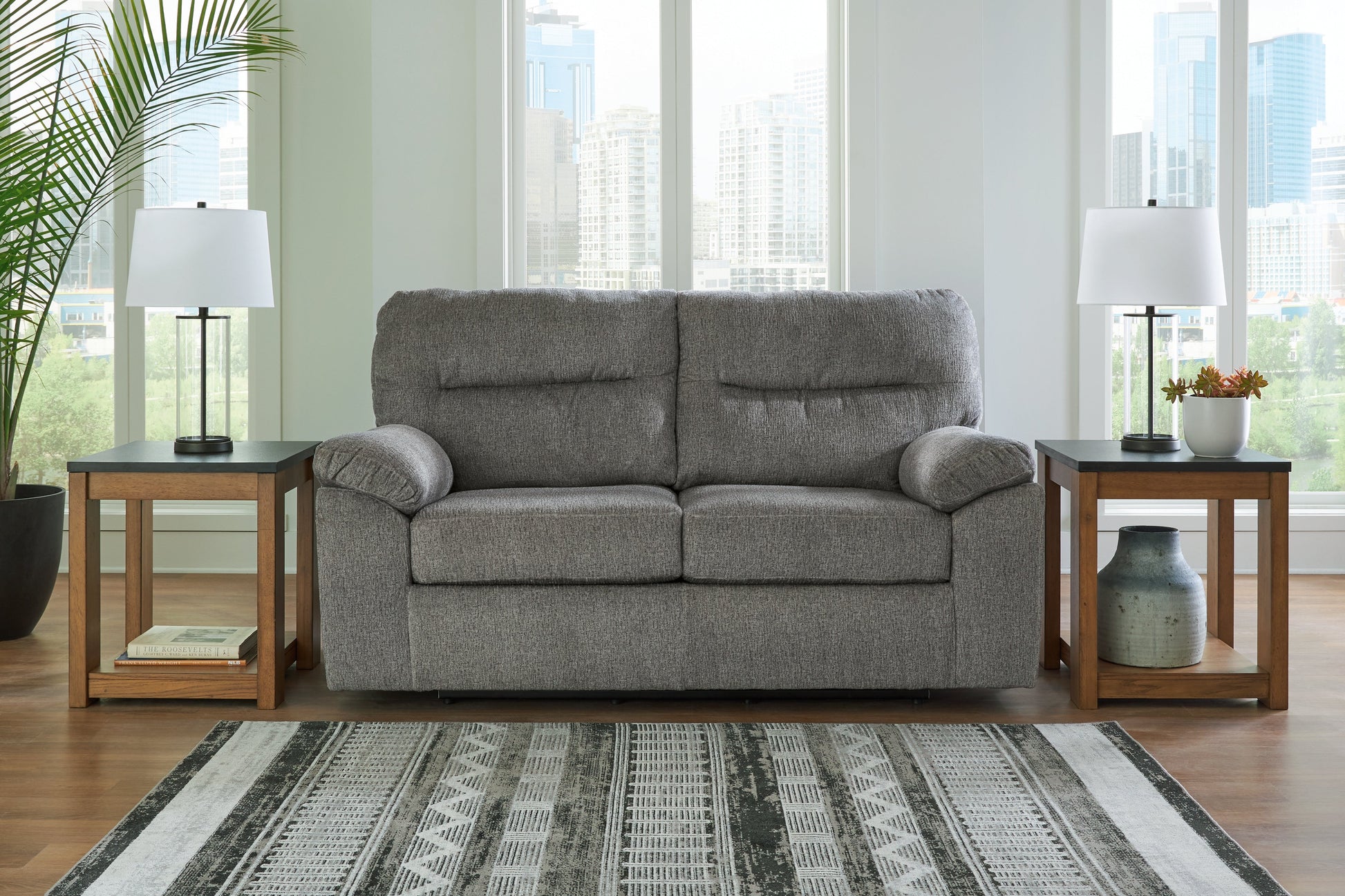 Bindura Mineral Glider Loveseat - 3030578 - Luna Furniture - Dallas Store