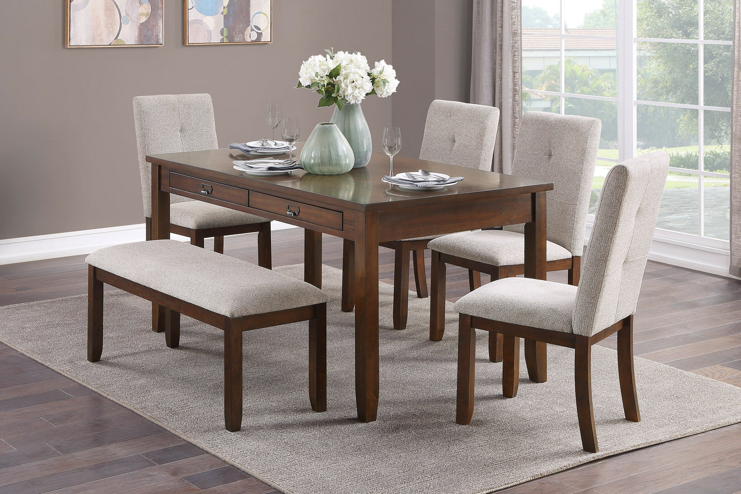 Binghampton Cherry Dining Bench - 5710-13 - Luna Furniture - Dallas Store