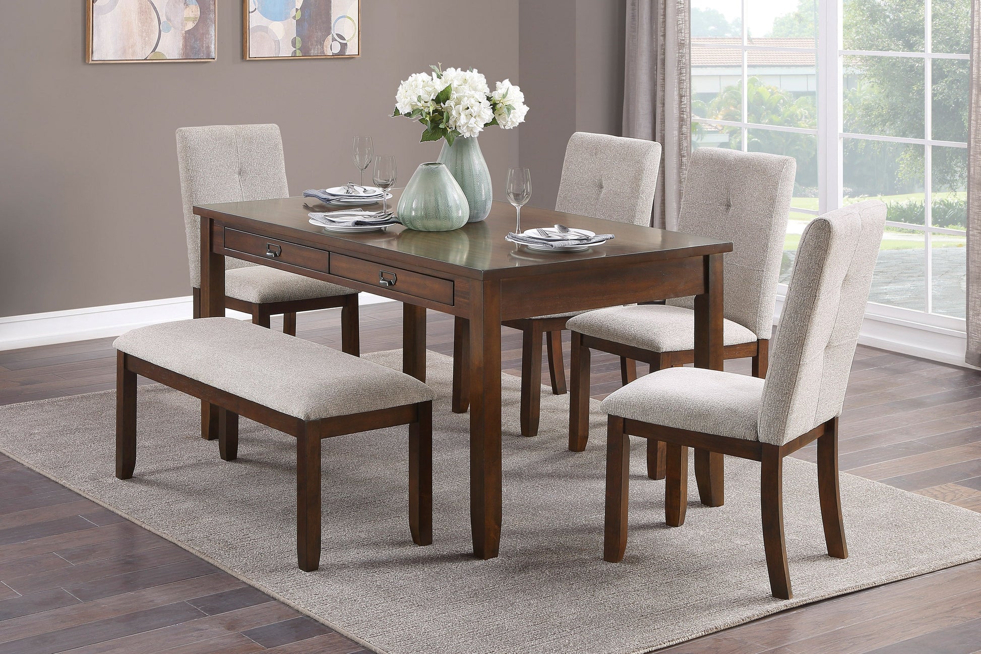 Binghampton Cherry Dining Bench - 5710-13 - Luna Furniture - Dallas Store