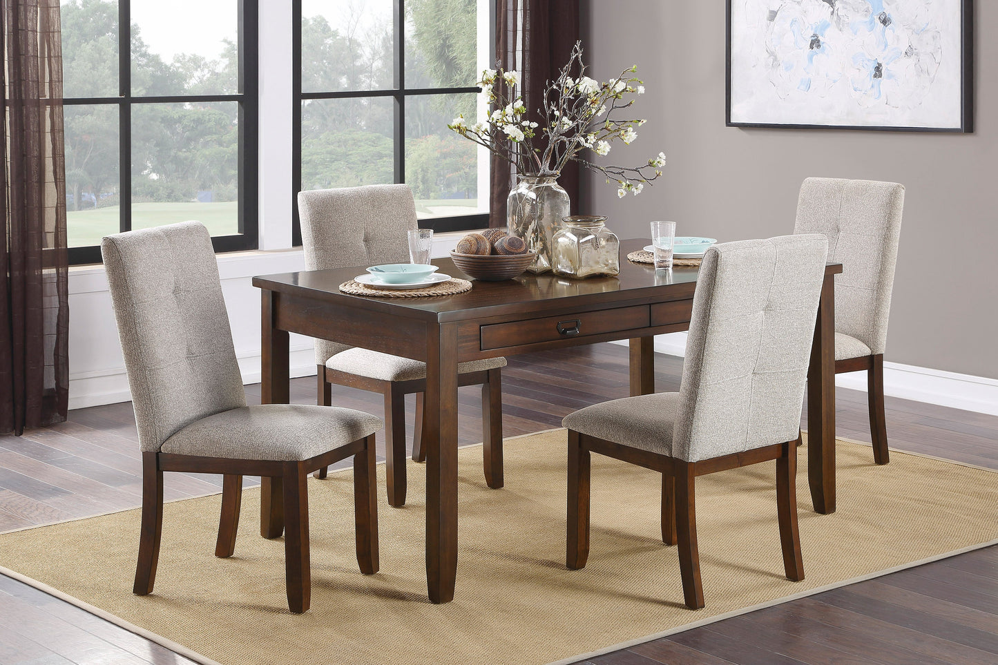 Binghampton Cherry Dining Set - SET | 5710-60 | 5710S(3) - Luna Furniture - Dallas Store