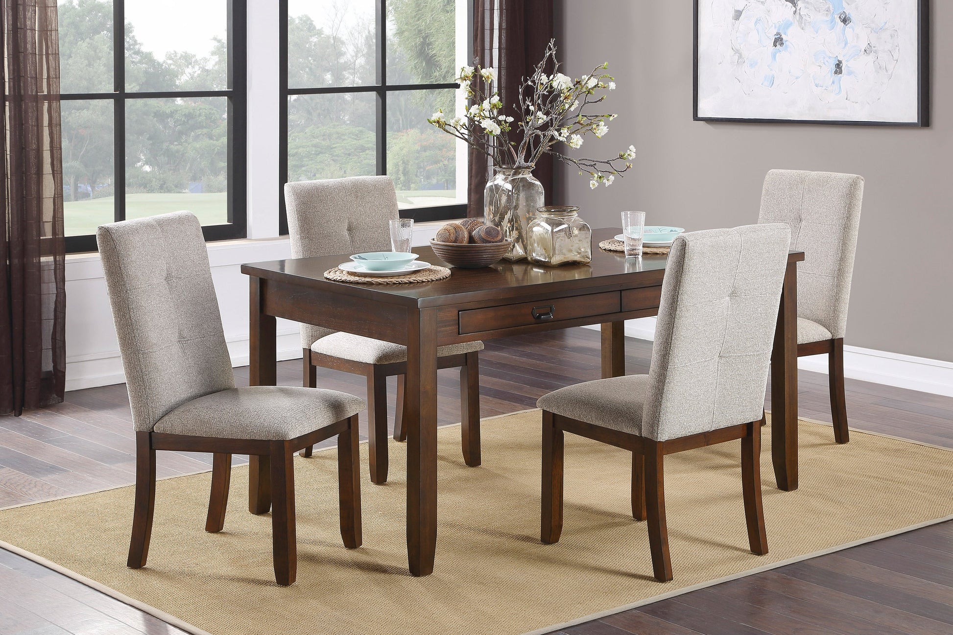 Binghampton Cherry Dining Set - SET | 5710-60 | 5710S(3) - Luna Furniture - Dallas Store