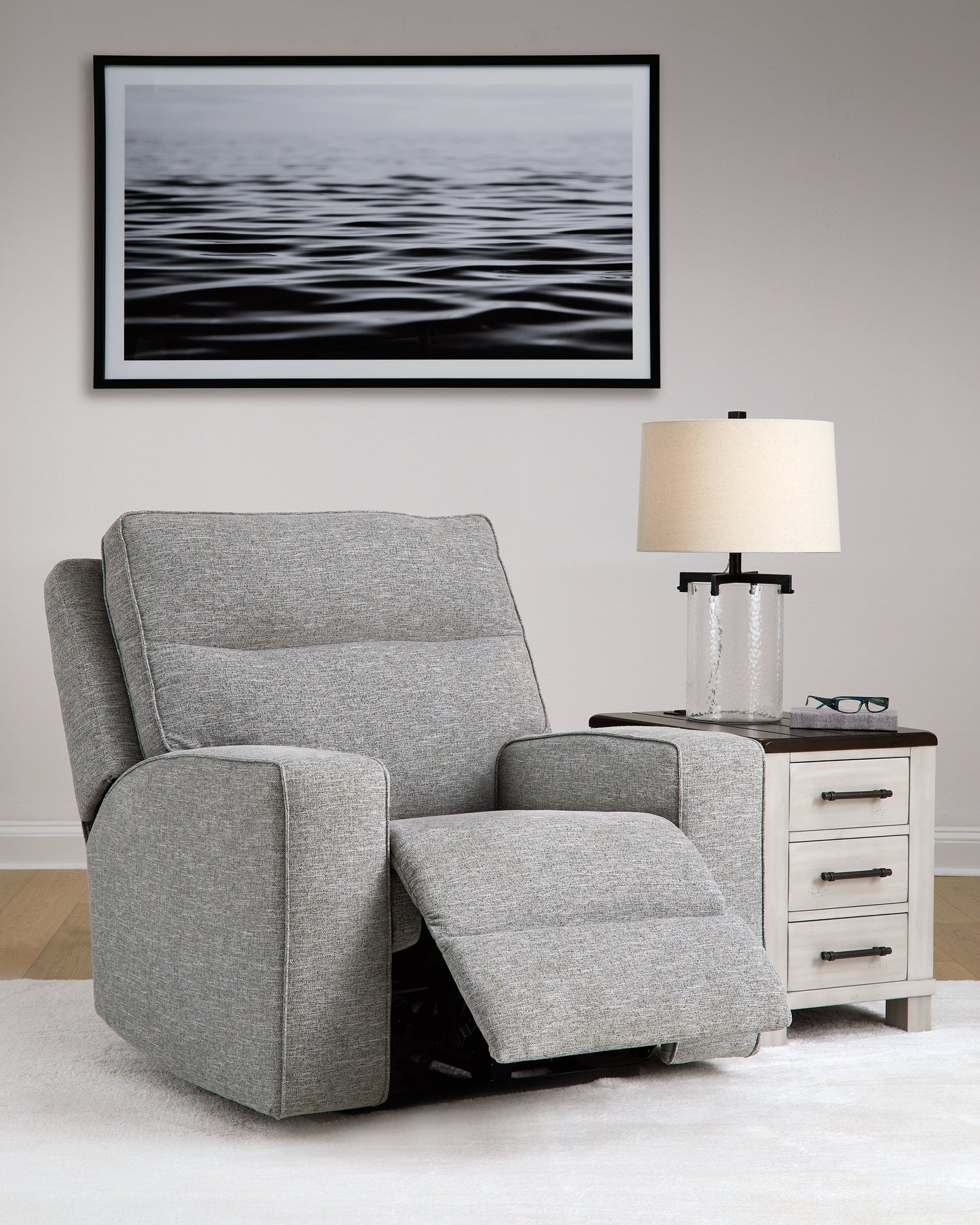 Biscoe Pewter Power Recliner - 9050313 - Luna Furniture - Dallas Store