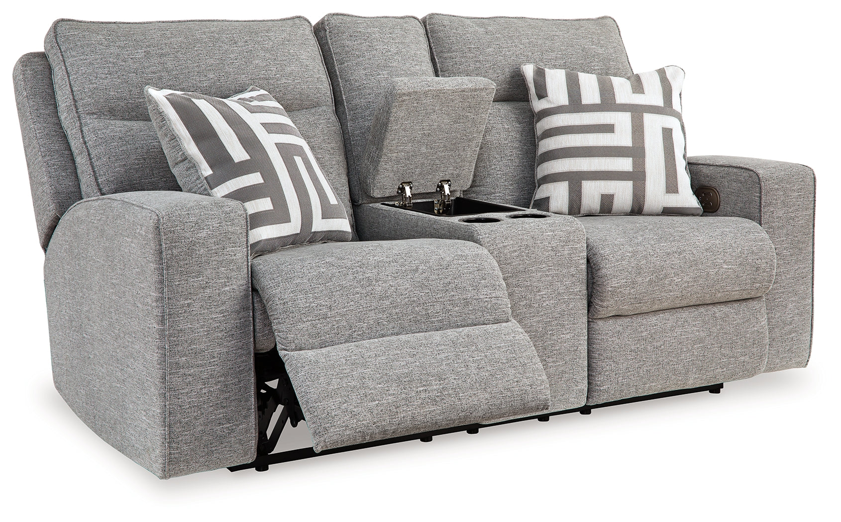 Biscoe Pewter Power Reclining Loveseat - 9050318 - Luna Furniture - Dallas Store