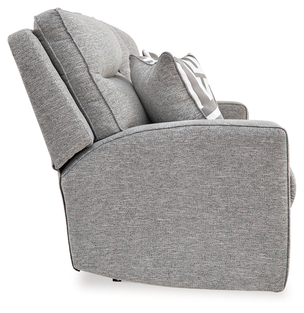 Biscoe Pewter Power Reclining Loveseat - 9050318 - Luna Furniture - Dallas Store