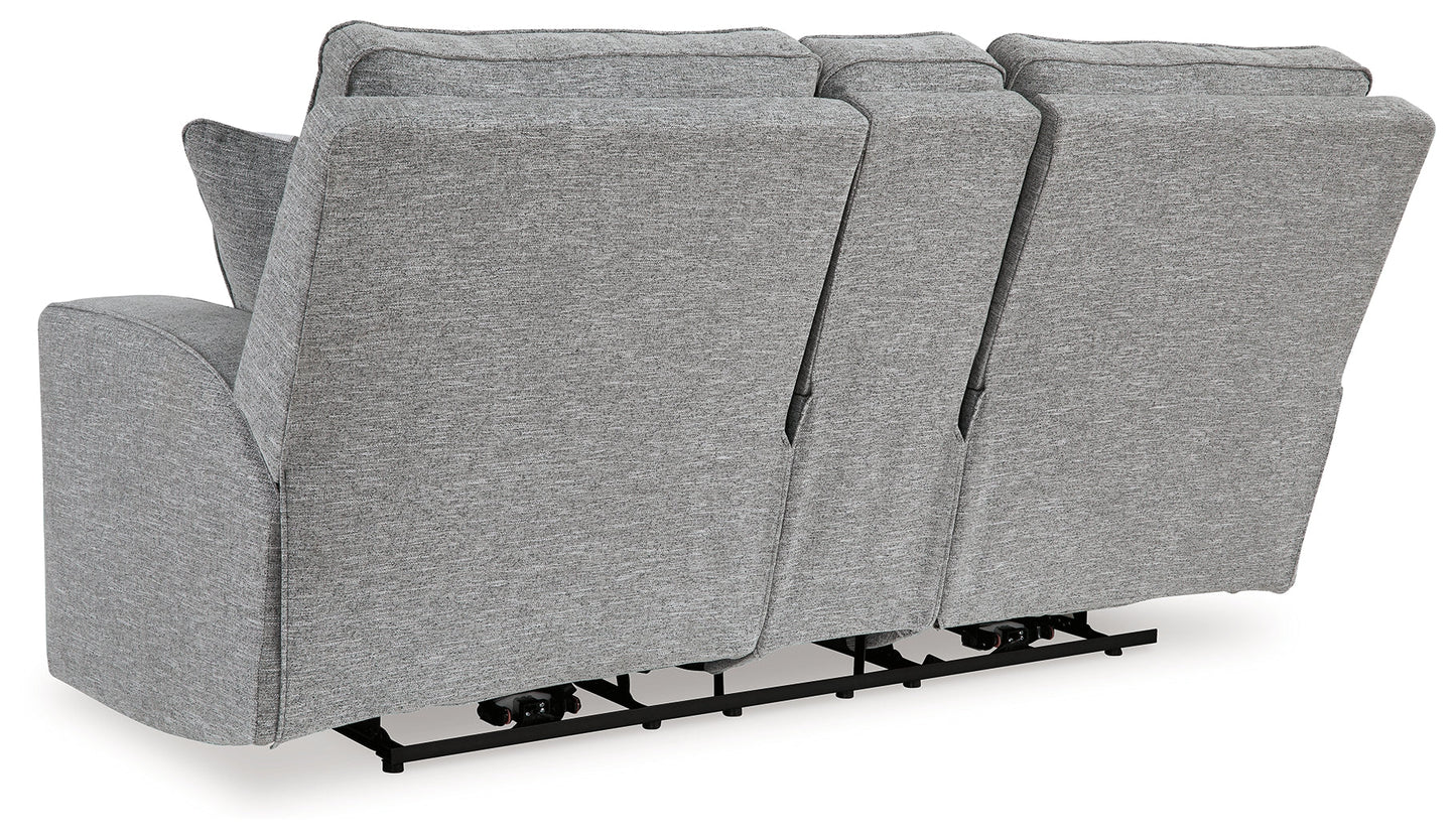 Biscoe Pewter Power Reclining Loveseat - 9050318 - Luna Furniture - Dallas Store