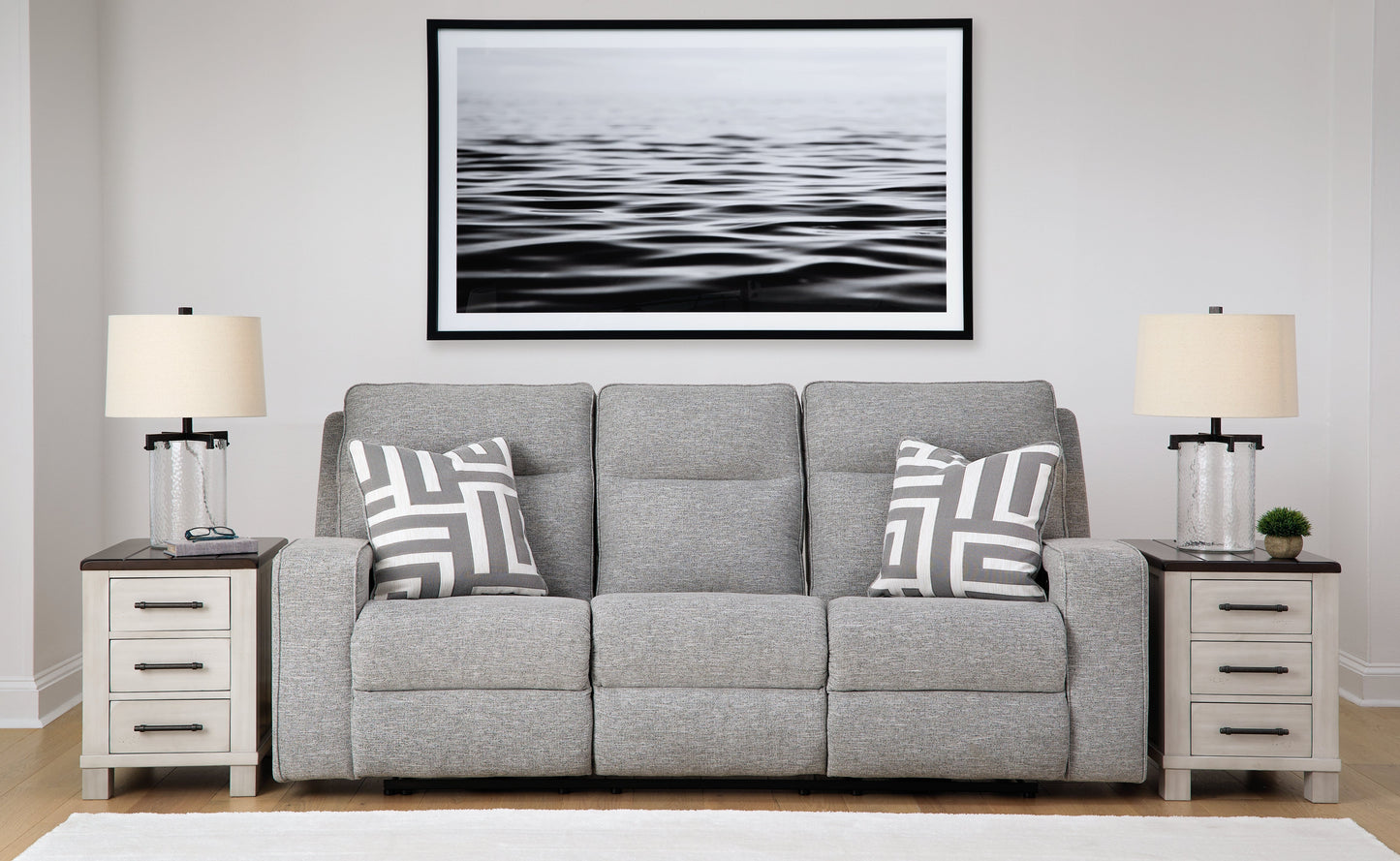 Biscoe Pewter Power Reclining Sofa - 9050315 - Luna Furniture - Dallas Store