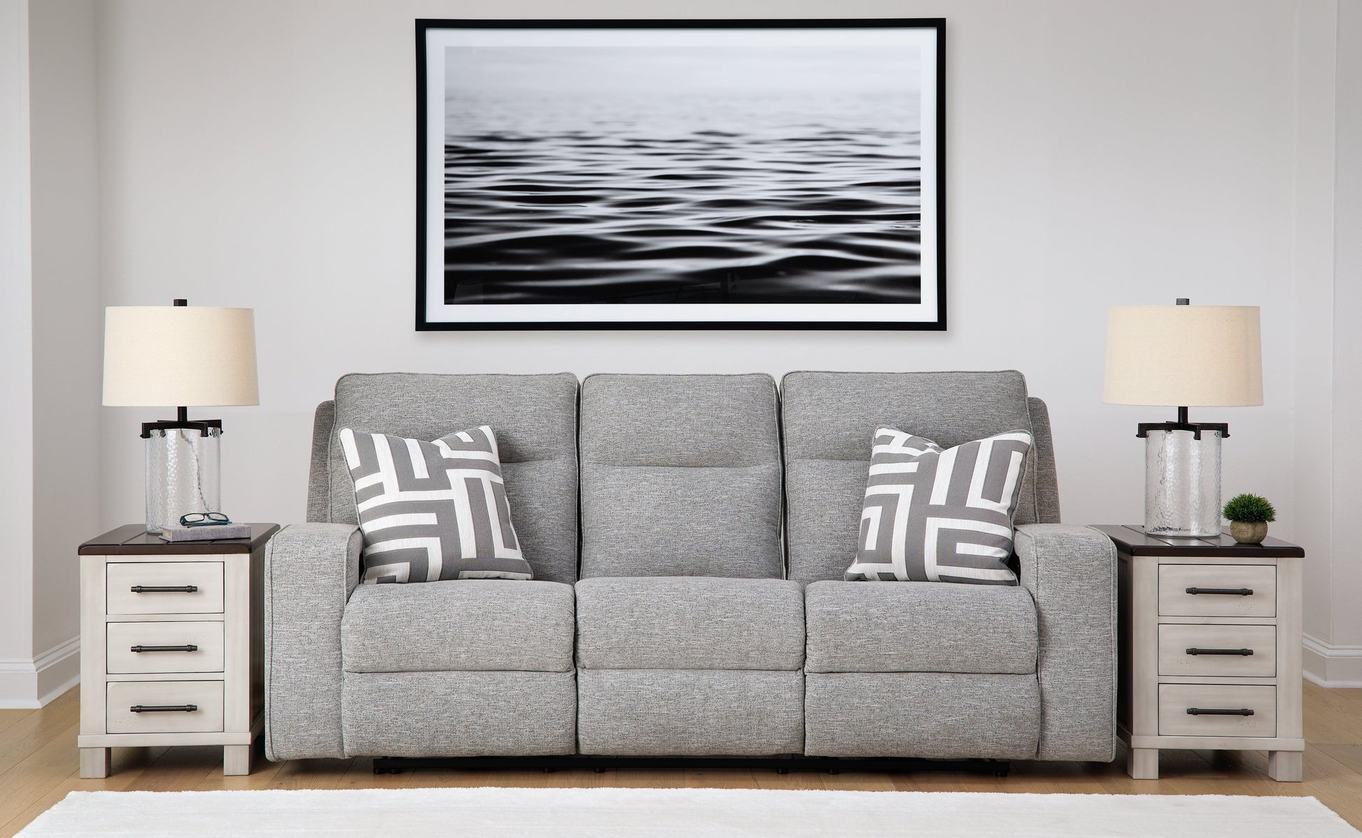 Biscoe Pewter Power Reclining Sofa - 9050315 - Luna Furniture - Dallas Store
