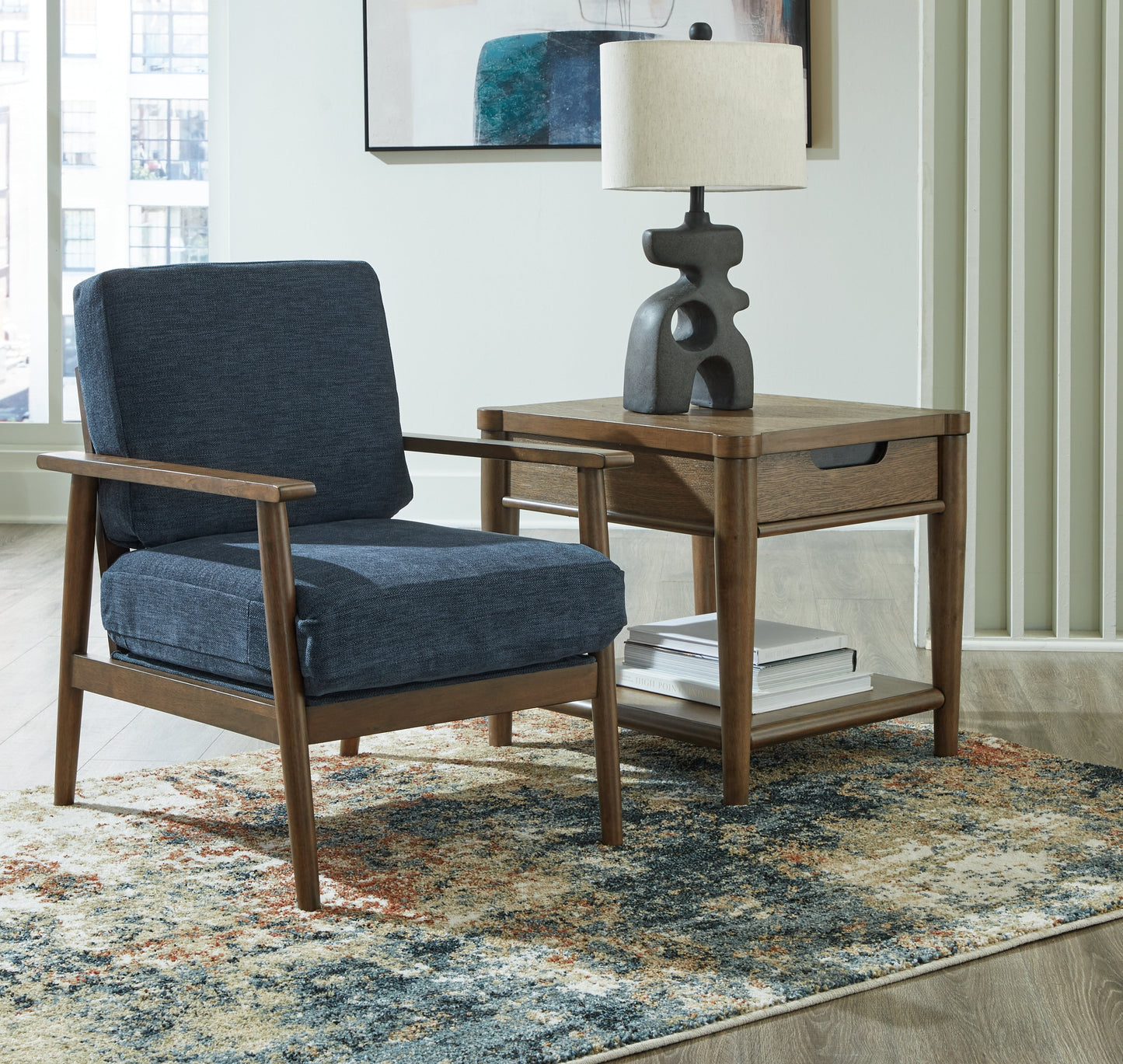 Bixler Navy Accent Chair - 2610660 - Luna Furniture - Dallas Store