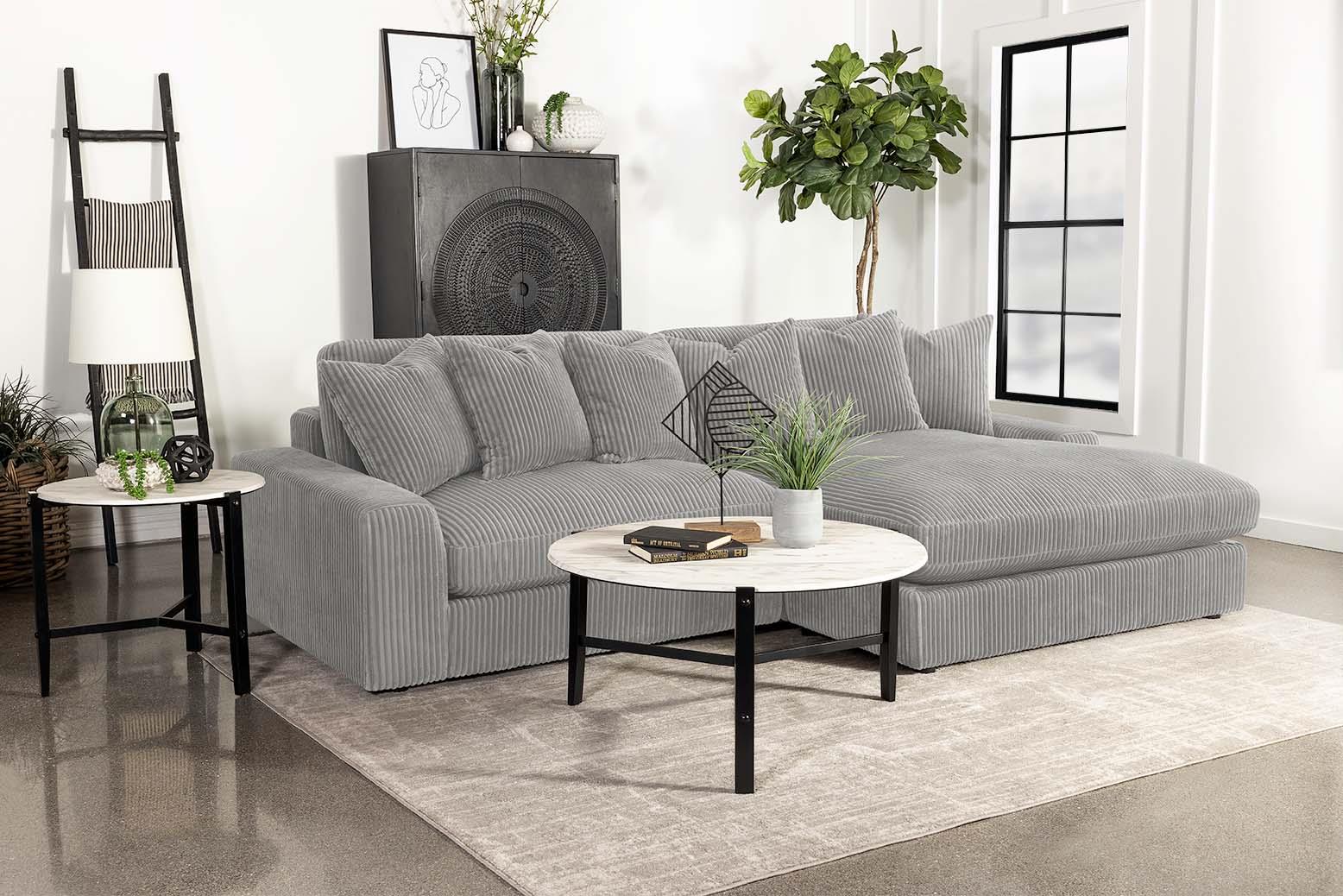 Blaine Upholstered Reversible Sectional Fog - 509900 - Luna Furniture - Dallas Store