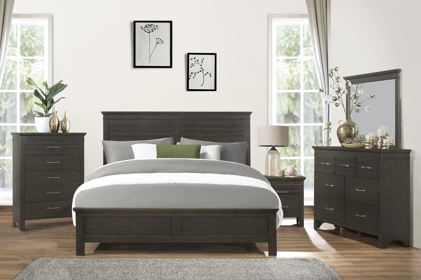 Blaire Farm Charcoal Gray Nightstand - 1675-4 - Luna Furniture - Dallas Store