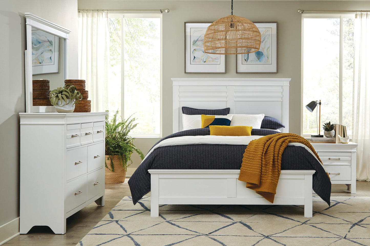 Blaire Farm White Nightstand - 1675W-4 - Luna Furniture - Dallas Store