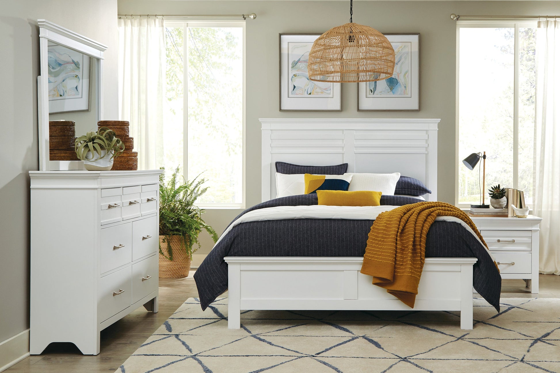 Blaire Farm White Nightstand - 1675W-4 - Luna Furniture - Dallas Store