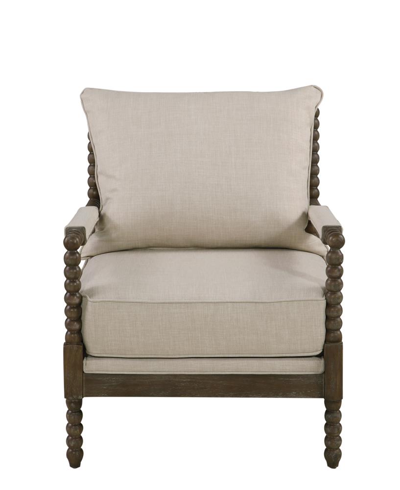 Blanchett Oatmeal/Natural Cushion Back Accent Chair - 905362 - Luna Furniture - Dallas Store