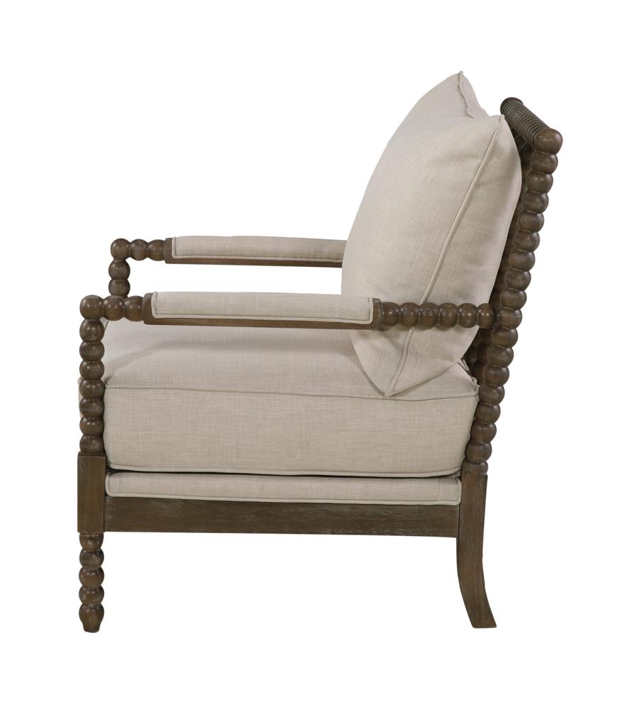 Blanchett Oatmeal/Natural Cushion Back Accent Chair - 905362 - Luna Furniture - Dallas Store
