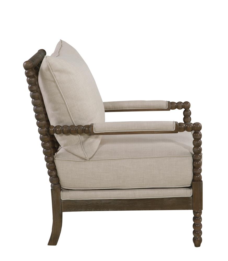 Blanchett Oatmeal/Natural Cushion Back Accent Chair - 905362 - Luna Furniture - Dallas Store