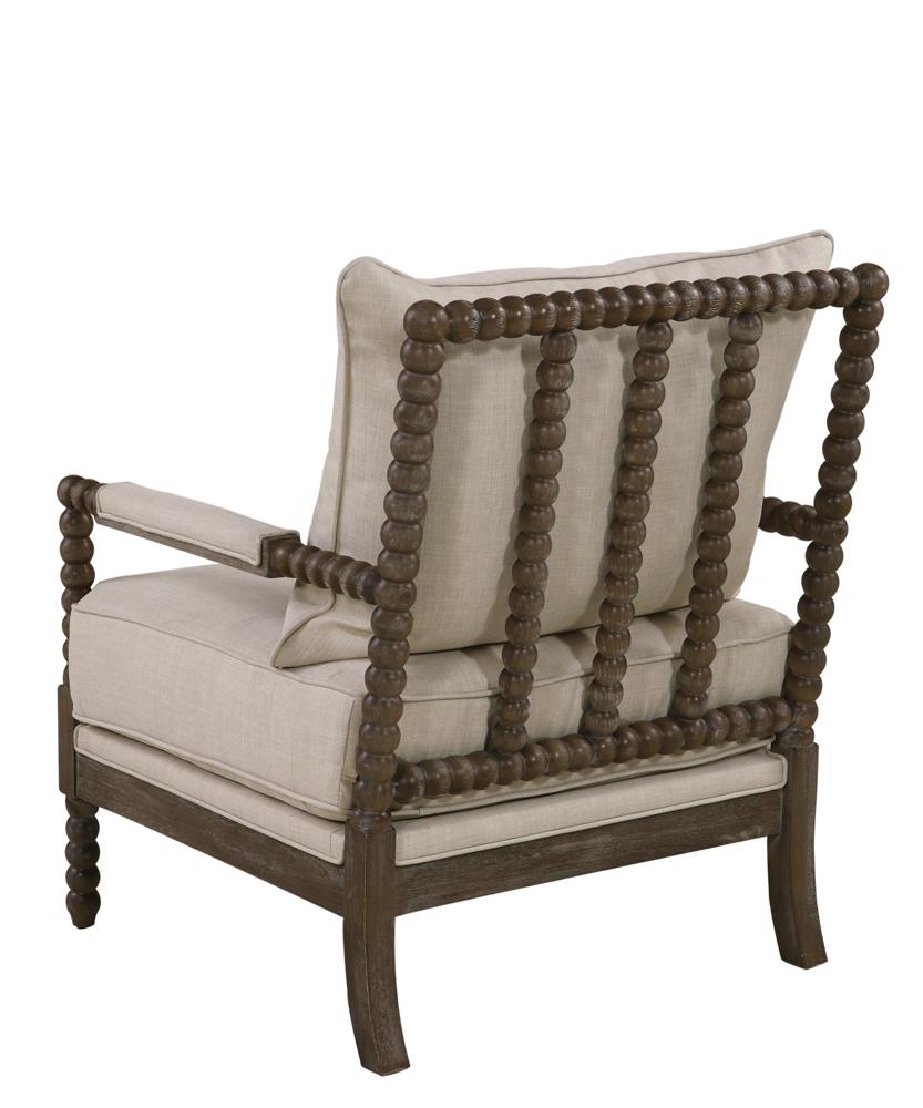 Blanchett Oatmeal/Natural Cushion Back Accent Chair - 905362 - Luna Furniture - Dallas Store