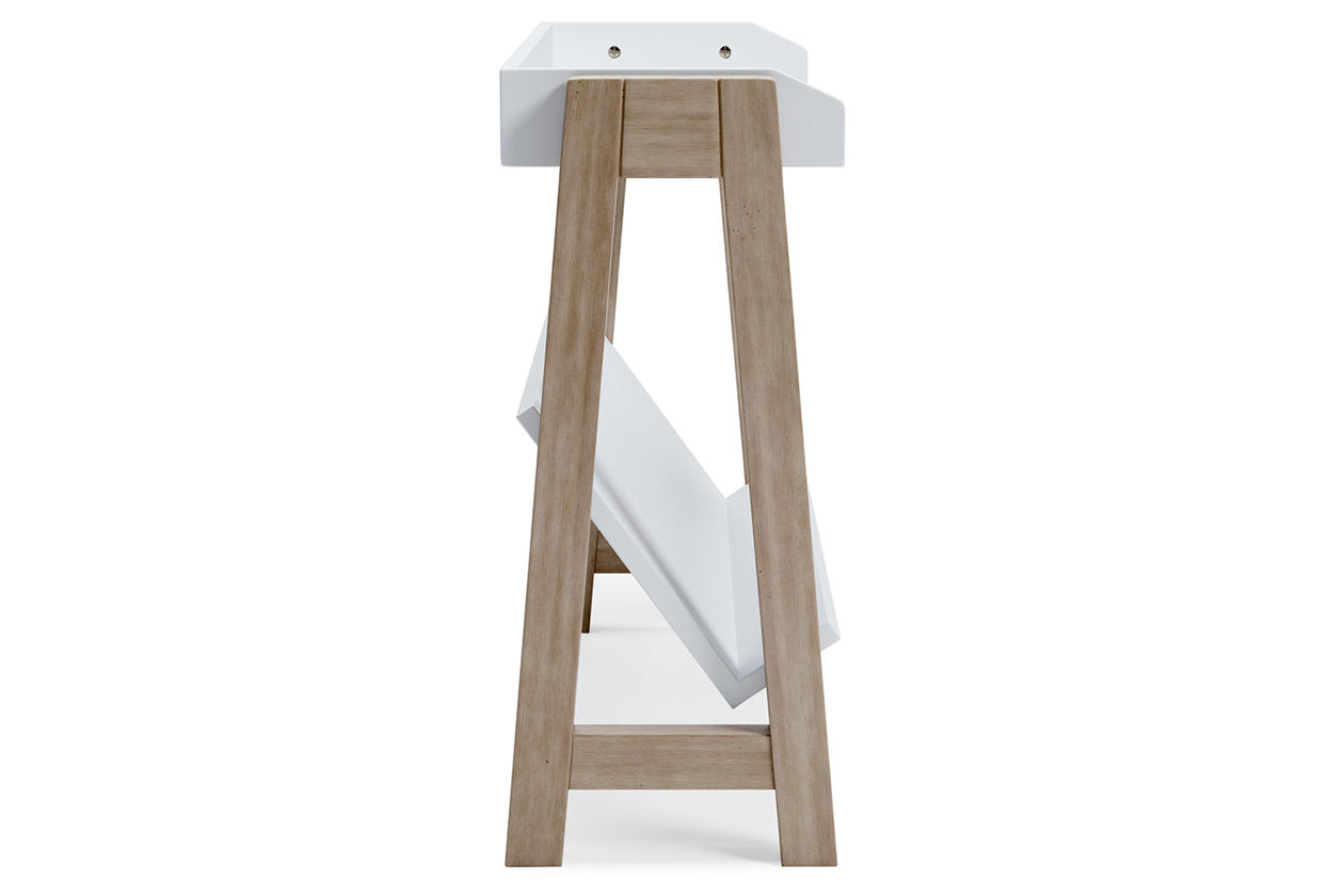 Blariden White/Tan Small Bookcase - A4000361 - Luna Furniture - Dallas Store