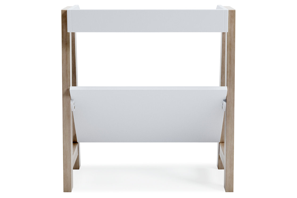 Blariden White/Tan Small Bookcase - A4000361 - Luna Furniture - Dallas Store