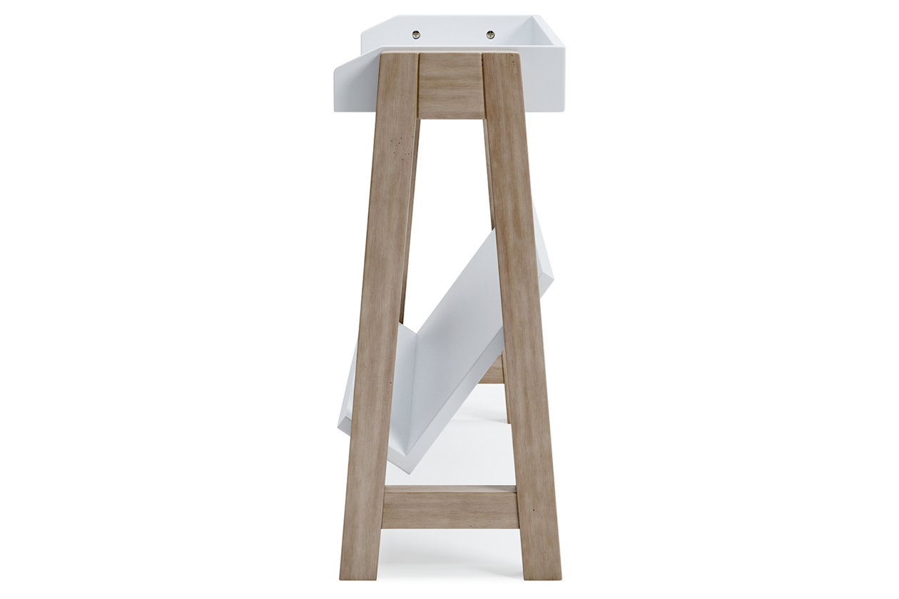 Blariden White/Tan Small Bookcase - A4000361 - Luna Furniture - Dallas Store