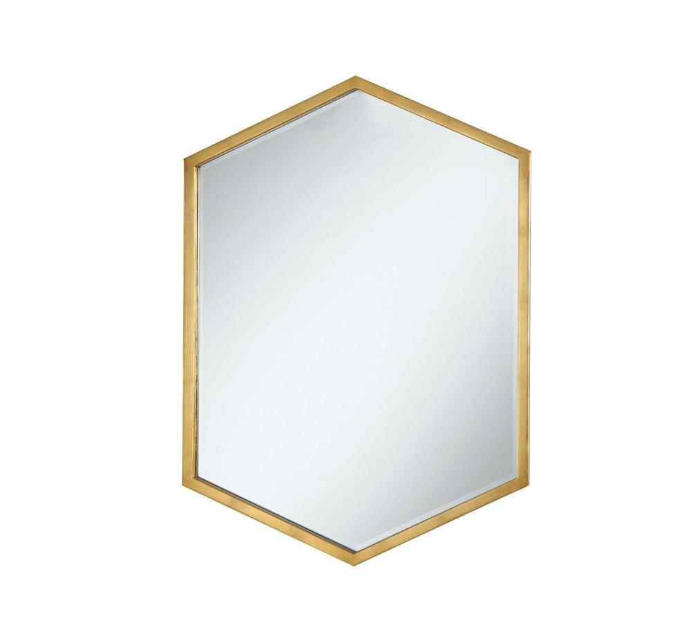 Bledel Gold Hexagon Shaped Wall Mirror - 902356 - Luna Furniture - Dallas Store