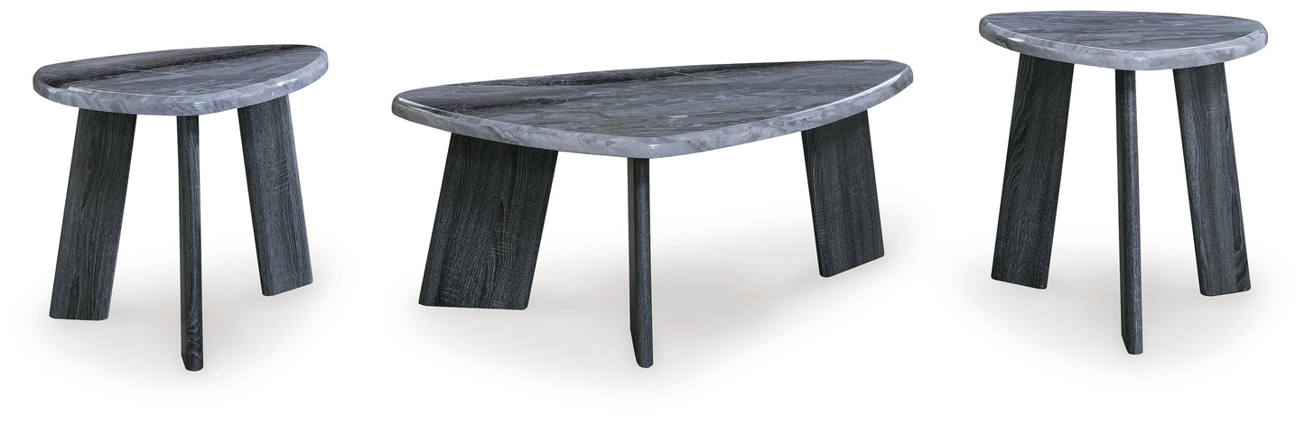 Bluebond Gray Table (Set of 3) - T390-13 - Luna Furniture - Dallas Store