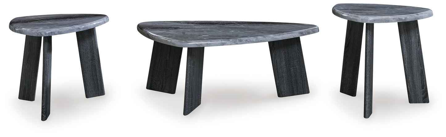 Bluebond Gray Table (Set of 3) - T390-13 - Luna Furniture - Dallas Store