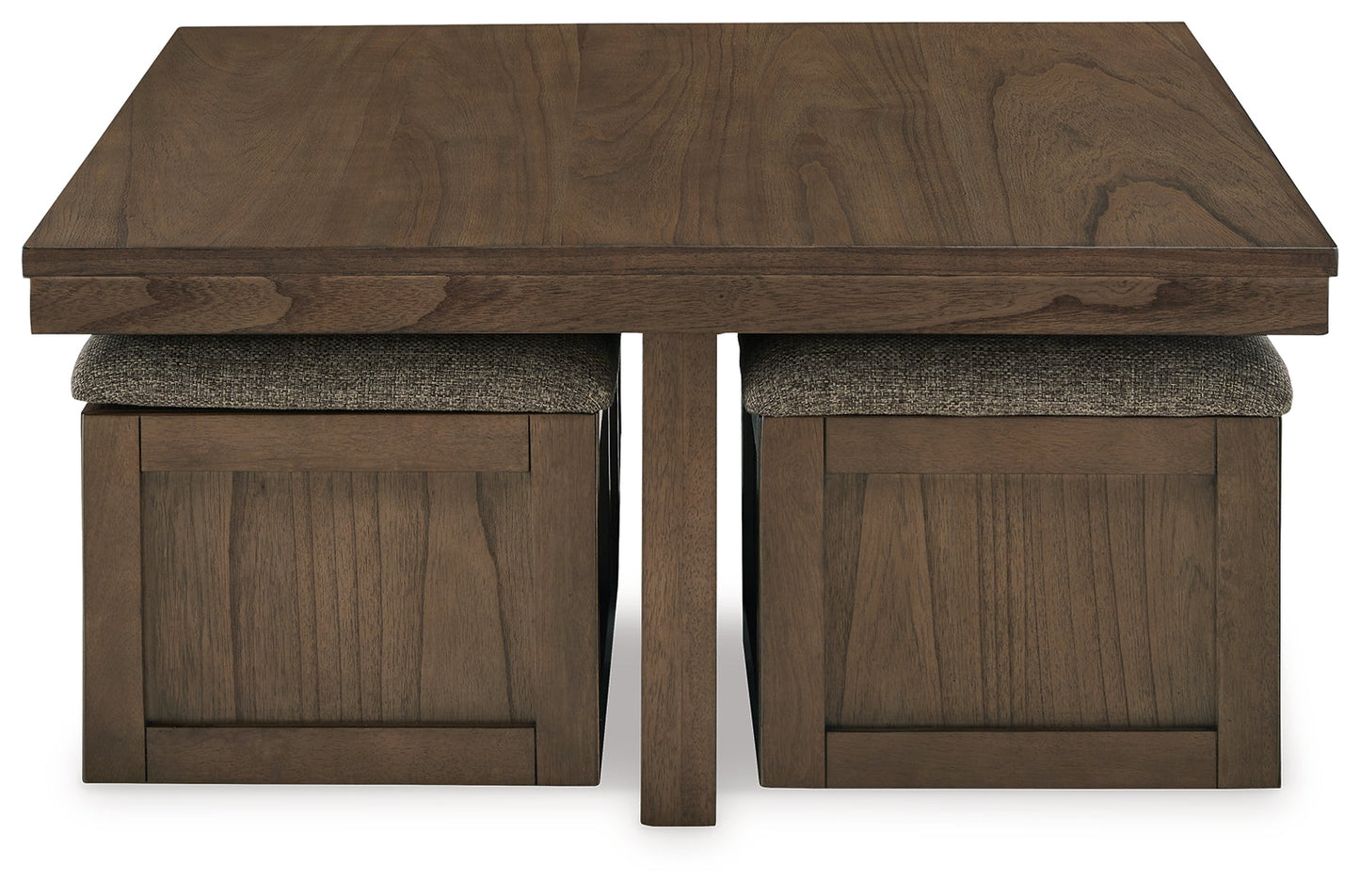 Boardernest Brown Coffee Table with 4 Stools - T738-20 - Luna Furniture - Dallas Store