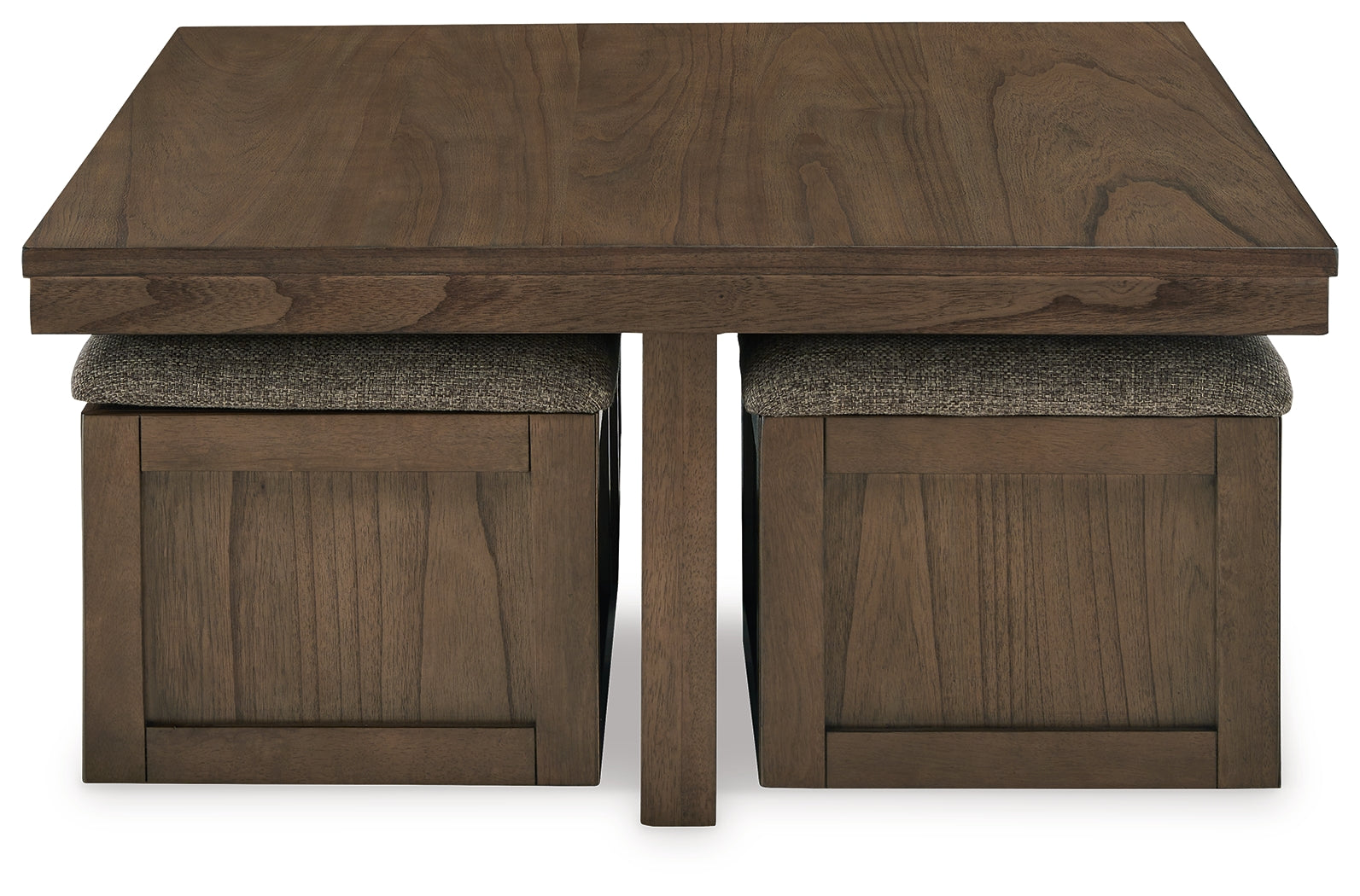 Boardernest Brown Coffee Table with 4 Stools - T738-20 - Luna Furniture - Dallas Store