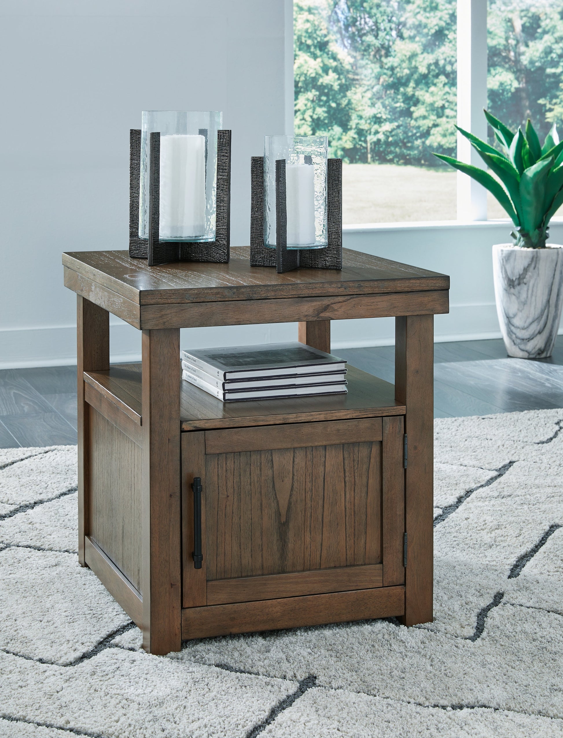 Boardernest Brown End Table - T738-3 - Luna Furniture - Dallas Store