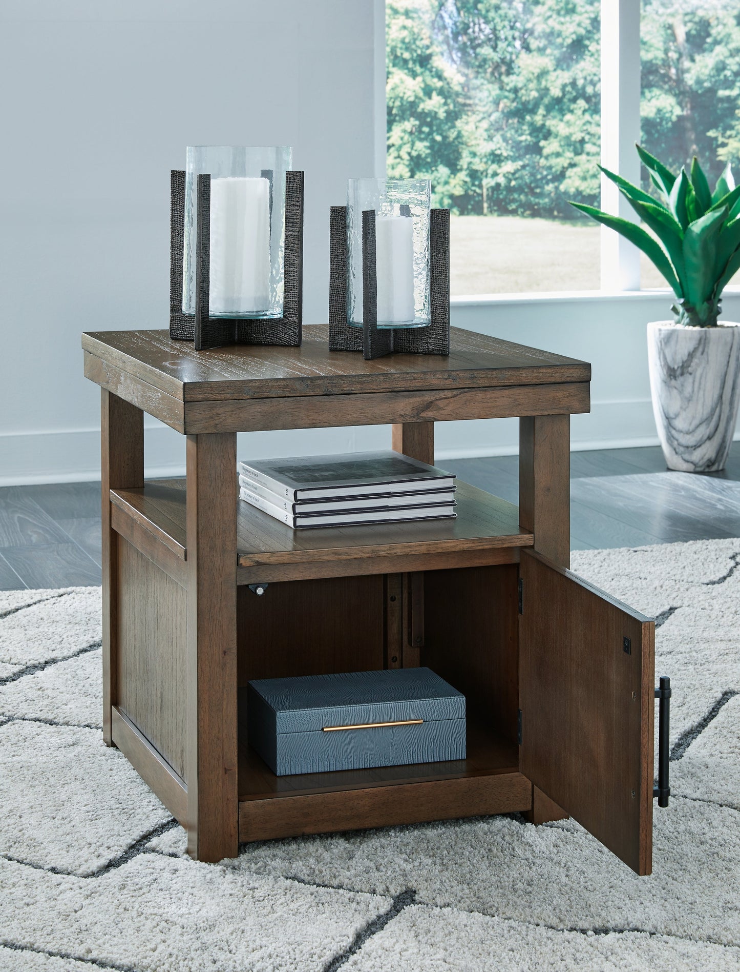 Boardernest Brown End Table - T738-3 - Luna Furniture - Dallas Store