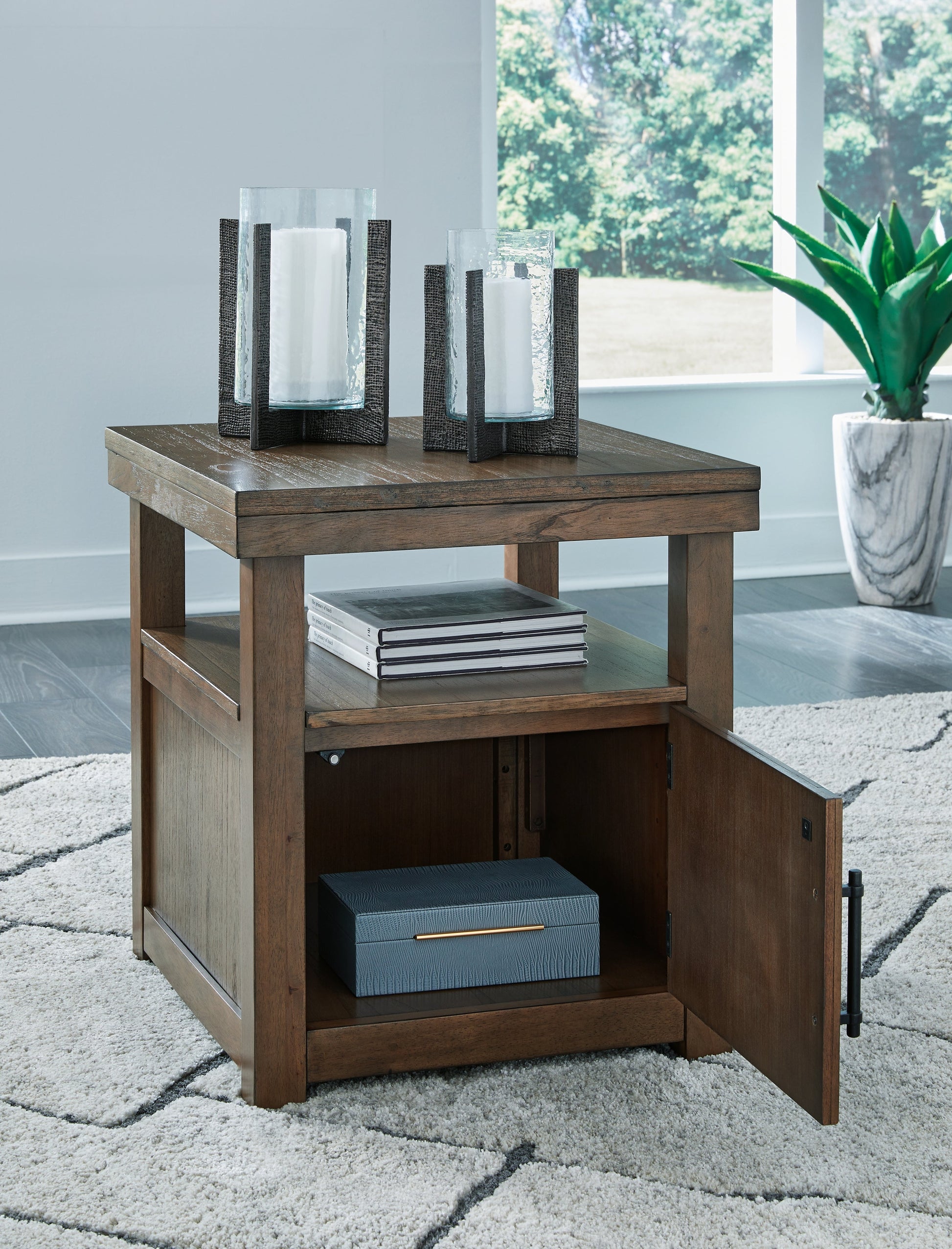 Boardernest Brown End Table - T738-3 - Luna Furniture - Dallas Store