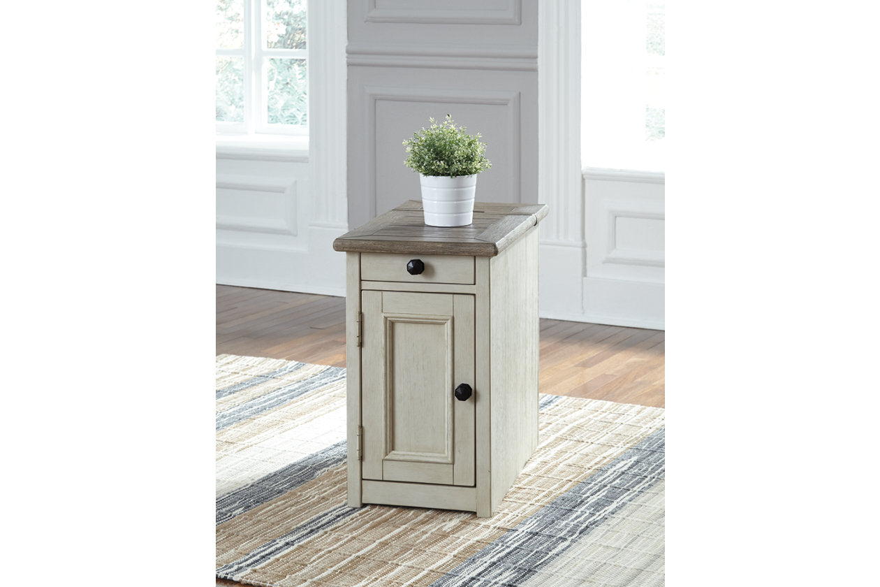 Bolanburg Two-tone Chairside End Table with USB Ports & Outlets - T637-7 - Luna Furniture - Dallas Store